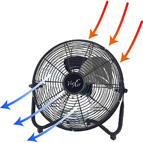 Vie Air Industrial Fan Collection, 18 Inch, Black