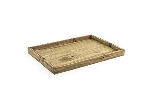 Front of the House RRT005NAW20 FOH, Rustic Wood Tray, 1.5" Height, 13" Width, 9" Length