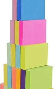 4A Sticky Notes,1 1/2 x 2 Inches,Small Size,The Adhesive On Shorter Side,Neon Assorted,Self-Stick Notes,100 Sheets/Pad,24 Pads/Box,4A 301x24