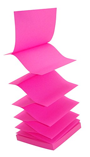 4A Sticky Pop-up Notes,3 x 3 Inches,Neon Assorted,Self-Stick Notes,100 Sheets/Pad,12 Pads/Pack,4A 303x12-N-Z