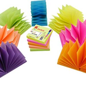 4A Sticky Pop-up Notes,3 x 3 Inches,Neon Assorted,Self-Stick Notes,100 Sheets/Pad,12 Pads/Pack,4A 303x12-N-Z