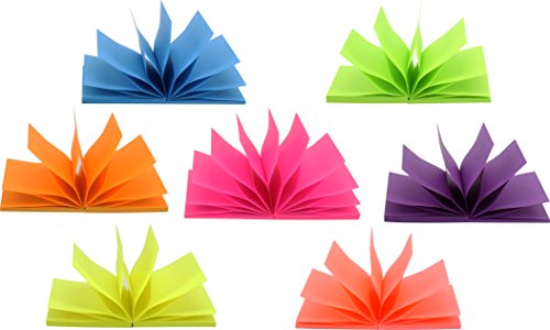 4A Sticky Pop-up Notes,3 x 3 Inches,Neon Assorted,Self-Stick Notes,100 Sheets/Pad,12 Pads/Pack,4A 303x12-N-Z