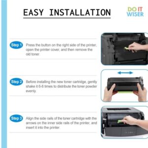 Do it Wiser Compatible Printer Toner Cartridge Replacement for Lexmark 50F1H00 501H MS310dn MS312dn MS315dn MS410dn MS415dn MS510dn MS610dn (5,000 Pages High Yield)