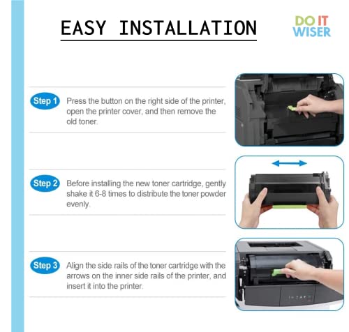 Do it Wiser Compatible Printer Toner Cartridge Replacement for Lexmark 50F1H00 501H MS310dn MS312dn MS315dn MS410dn MS415dn MS510dn MS610dn (5,000 Pages High Yield)