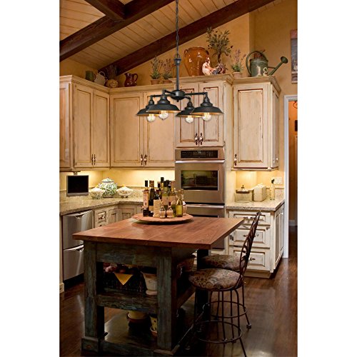 Westinghouse Lighting 6345000 Four-Light Indoor Iron Hill Chandelier, 4, Oil Rubbed Bronze with Highlights