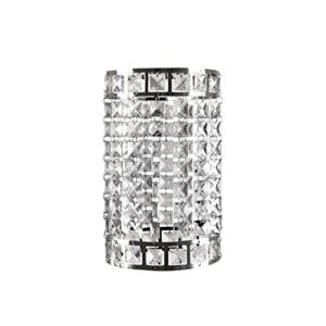 tadpoles faux-crystal & chrome cylinder shade, chandelier style