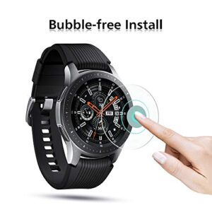 OMOTON Tempered Glass Screen Protector Compatible Samsung Galaxy Watch 46mm (2018) & Gear S3 [3 Pack]