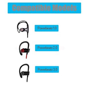 8pcs Replacement Eartips Earbuds Eargels for Beats by dr dre Powerbeats 2 Wireless Stereo Earphones (Black)