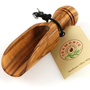 Olive Wood Bath Salt Scoop 5 inch