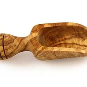 Olive Wood Bath Salt Scoop 5 inch