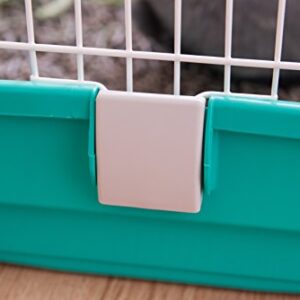 IRIS USA Medium Wire Animal House, Easy to Clean Cage with Wide Access Drop Down Door for Small-Sized Pets Animals Rabbits Guinea Pigs Rats, Green