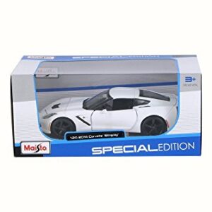 Maisto 2014 Chevy Corvette Stingray Coupe, White 31505-1/24 Scale Diecast Model Toy Car