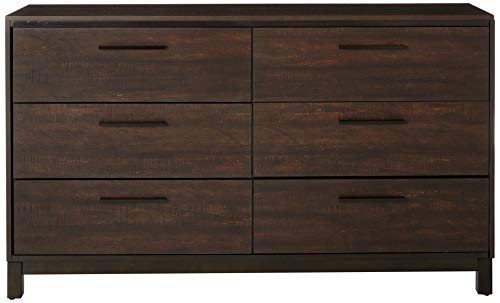 Coaster Home Furnishings Edmonton Dresser with Six Dovetail Drawers Rustic Tobacco and Dark Bronze