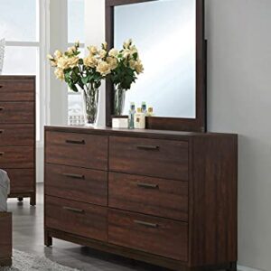 Coaster Home Furnishings Edmonton Dresser with Six Dovetail Drawers Rustic Tobacco and Dark Bronze