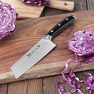 Cangshan S Series 60171 German Steel Forged Nakiri Vegetable Cleaver, 7-Inch