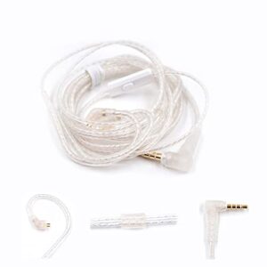 kz zs3 zs5 0.75mm 2 pin upgrade silver plate replacement earphones cable for kz earphones (silver)