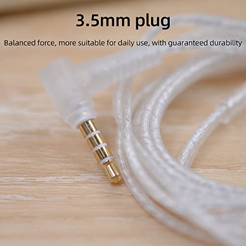 KZ ZS3 ZS5 0.75mm 2 pin Upgrade Silver Plate Replacement Earphones Cable for KZ Earphones (Silver)