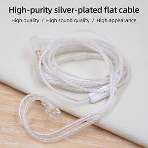 KZ ZS3 ZS5 0.75mm 2 pin Upgrade Silver Plate Replacement Earphones Cable for KZ Earphones (Silver)