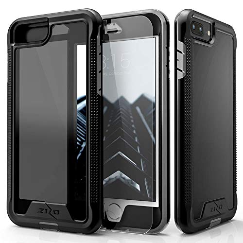 Zizo ION Series for iPhone 8 Plus Case Military Grade Drop Tested with Tempered Glass Screen Protector iPhone 7 Plus 6s Plus Black Smoke
