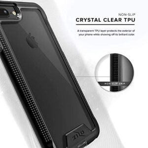Zizo ION Series for iPhone 8 Plus Case Military Grade Drop Tested with Tempered Glass Screen Protector iPhone 7 Plus 6s Plus Black Smoke
