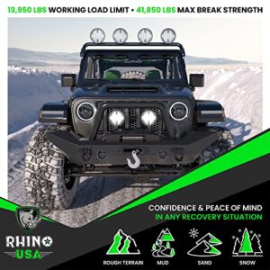 Rhino USA D Ring Shackle 41,850lb Break Strength – 3/4” Shackle with 7/8 Pin for use with Tow Strap, Winch, Off-Road Jeep Truck Vehicle Recovery, Best Offroad Towing Accessories