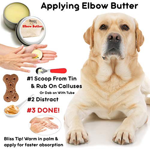 The Blissful Dog Elbow Butter Moisturizes Your Dog's Elbow Calluses - Dog Balm, 2.25 Ounce