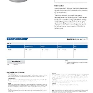 Lithonia Lighting Oval 40K 120 PE DNA M4 Dusk to Dawn Integrated Outdoor LED Area Light, 20W, White