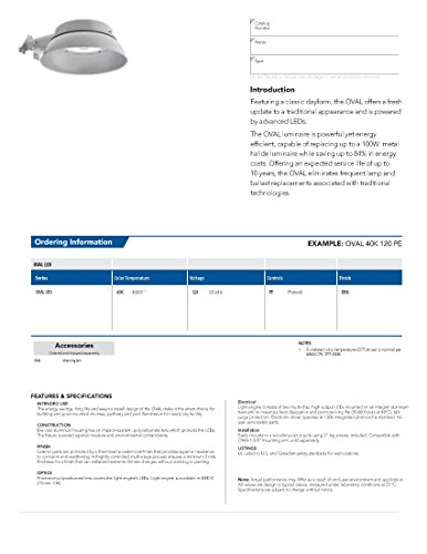 Lithonia Lighting Oval 40K 120 PE DNA M4 Dusk to Dawn Integrated Outdoor LED Area Light, 20W, White