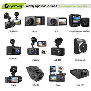 Sportway S60 Dash Cam Mirror Mount with 10pcs Joints Kit for Rove APEMAN CHORTAU Roav Nexar iiwey YI Z-Edge Old Shark Rexing KDLINKS Falcon Zero Transcend Crosstour VANTRUE... Most Car Dash Cameras