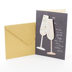hallmark signature anniversary greeting card (toasting glasses)