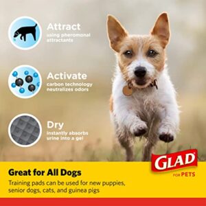 Glad for Pets Black Charcoal Puppy Pads 23" x 23" | Puppy Potty Training Pads That ABSORB & NEUTRALIZE Urine Instantly | New & Improved Quality Puppy Pee Pads, 100 count