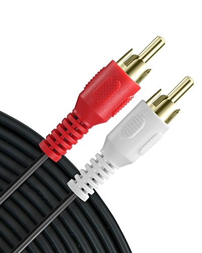 Fosmon 2-RCA Male to 2-RCA Male (6 FT), Dual 2 RCA Cable, Stereo Audio 2RCA Cord Male to Male Connector
