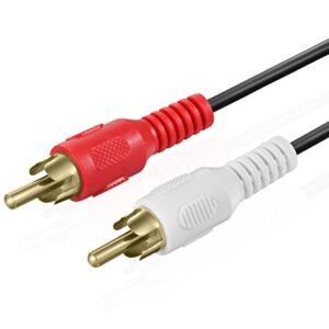 Fosmon 2-RCA Male to 2-RCA Male (6 FT), Dual 2 RCA Cable, Stereo Audio 2RCA Cord Male to Male Connector