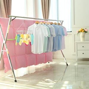 GENE KELLY Clothes Drying Rack for Laundry Free Installed Space Saving Folding Hanger Rack Heavy Duty Stainless Steel