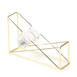 U Brands Desktop Tape Dispenser, Wire Metal, Gold - 898U06-48