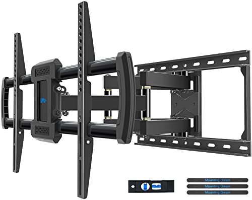 Mounting Dream UL Listed TV Wall Mount for Most 42-84” TVs, Premium Ball Bearings Design for Ultra-Slim TV’s Smooth Moving, Full Motion TV Mount with Articulating Arm, Max VESA 600x400mm and 100LBS