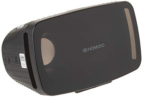 Homido Grab Virtual Reality Headset for Smartphones VR Education VR Games and 3D Movie for ISO and Android, Compatible with iPhone and Android Phones Augmented Reality Headset（Black）