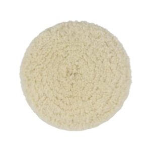 woolous 7 inch wool buffing pad- pure wool polishing pad bonnet with hook and loop for car motorcycle - furniture buffer polisher sanding