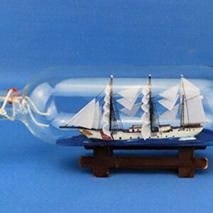 Hampton Nautical United States Coast Guard USCG Eagle Model Ship in A Glass Bottle, 9" , White,96 months to 600 months