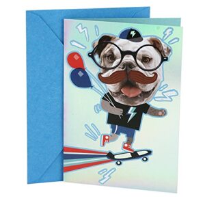 hallmark birthday card for kids with mustache stickers (no disguising your awesomeness)