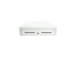 star micronics 37965570 cash drawer, 16" x 16", printer driven, 4 bill 8 coin for canada, 2 media slots, cable included, white