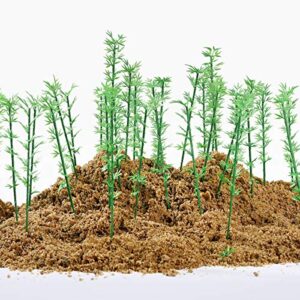 WINOMO Model Bamboo Trees Miniature Landscape Bamboo Trees Scale 1:75, Pack of 100 (Green)
