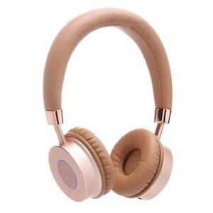 contixo kb-200 premium kids headphones with volume limit controls (max 85db), bluetooth wireless headphones over-the-ear with microphone (gold) - best gift