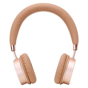 Contixo KB-200 Premium Kids Headphones with Volume Limit Controls (Max 85dB), Bluetooth Wireless Headphones Over-The-Ear with Microphone (Gold) - Best Gift