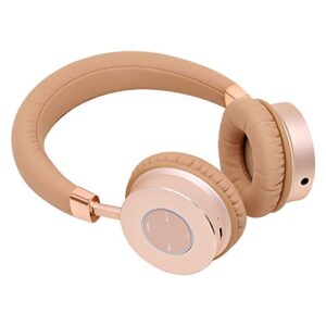 Contixo KB-200 Premium Kids Headphones with Volume Limit Controls (Max 85dB), Bluetooth Wireless Headphones Over-The-Ear with Microphone (Gold) - Best Gift