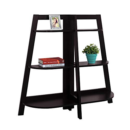 Monarch Specialties Cappuccino Accent Etagere Bookcase, 48"