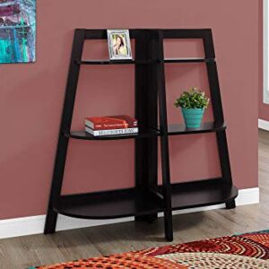 Monarch Specialties Cappuccino Accent Etagere Bookcase, 48"