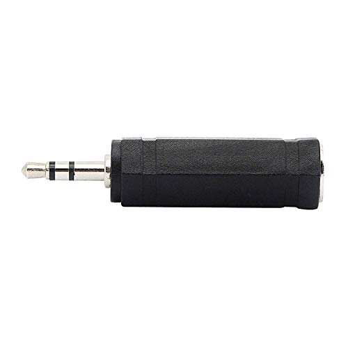 CERRXIAN 3.5mm 1/8 3 Pole Male Plug to 6.35mm 1/4 Inch Female Stereo Jack Audio Adapter Headphone Microphone Converter Connector-2 Pack