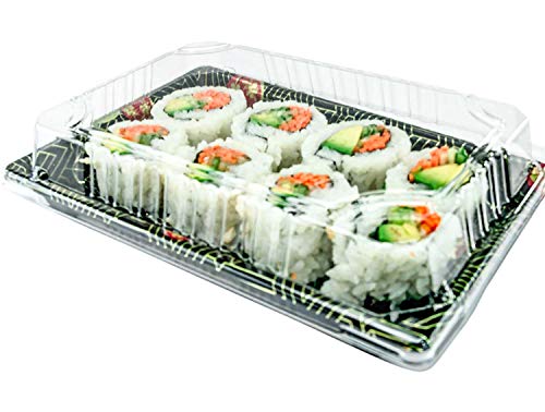 katgely # 10 Sushi Trays with Lids (Pack of 50)