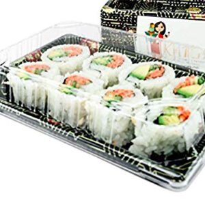 katgely # 10 Sushi Trays with Lids (Pack of 50)